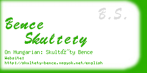 bence skultety business card